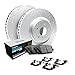 R1 Concepts Front Brakes and Rotors Kit |Front Brake Pads| Brake Rotors and Pads| Euro Ceramic Brake Pads and Rotors| Hardware Kit|fits 2015-2022 Jeep Cherokee