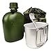 Hsthe Sea Juego de Botellas de Agua Militares Juego de Botellas de Agua para Acampar con Botella de Agua de 1 litro Botella de Agua Militar de Aluminio Plegable con Asa Bolsa de Almacenamiento