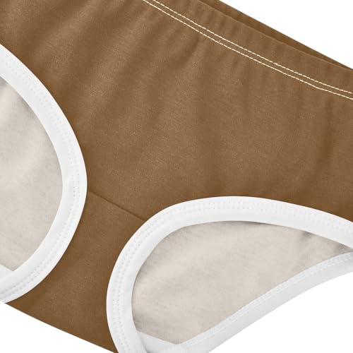 Joisal Sepia Brown Cute Panties Girl Girls Underwear Toddler Cotton Personalized Kids Undies Briefs 2t4