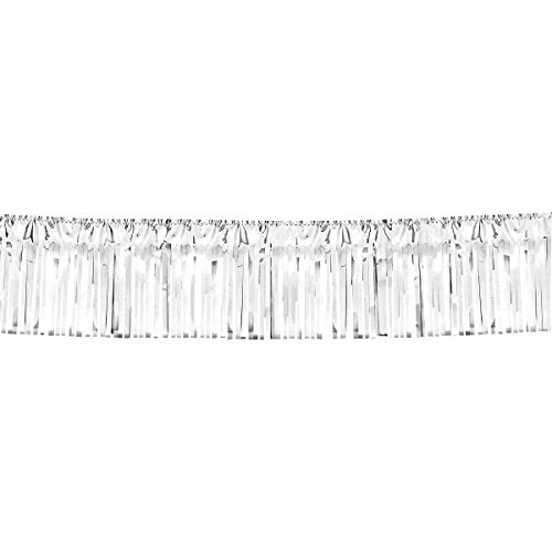amscan Metallic Fringe Garland, 20' x 15", Silver