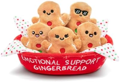 Emotional Support Gingerbreads, Christmas Stuffed Animals by Relatable