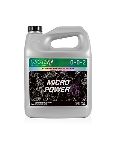 GROWMANIA Fertilizante Micropower de Grotek 4L | Abono con Micronutrientes para Crecimiento de Cultivos y Plantas