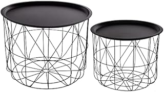 Black coffee table "Matt" in metal x2