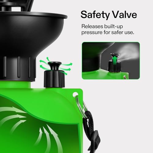 Image of VIVOSUN 1.35-Gallon Pump Sprayer, Pressurized Lawn & Garden Sprayer with Adjustable Shoulder Strap, for Plants Spraying, Garden Watering and Household Cleaning