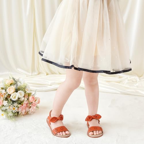 Image of Otter MOMO Girls Open Toe Princess Flat Sandals with Comfort Sole Summer Sandals