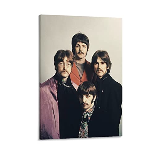 LORGL Poster décoratif sur toile Member of The Beatles – Affiche murale moderne pour chambre à coucher – 50 x 75 cm - Les Beatles, Paul McCartney, John Lennon, RIngo Starr, George Harrison LORGL Poster décoratif sur toile Member of The Beatles - Affiche murale moderne pour chambre à coucher - 50 x 75 cm