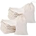 Tatuo 200 Pack Cotton Muslin Bags Burlap Bags Sachet Bag Multipurpose Drawstring Bags for Tea Jewelry Wedding Party Favors Storage (4 x 6 Inches)
