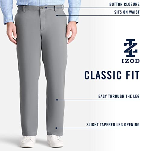Izod Mens Performance Stretch Classic Fit Flat Front Chino Pant ...