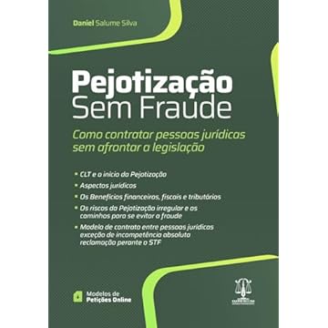 Capa do livro Pejotização sem Fraude. Como Contratar Pessoas Jurídicas sem Afrontar a Legislação