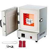 Himopuer 2000W Electric Kiln for Metal Melting, Enclosed Muffle Oven, 1150℃ High-Temperature Lab Furnace, Enclosed Muffle Oven, Industrial Electric Burnout Oven for Jewelry & Metalwork