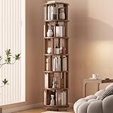 YQJJGL Drehbares Bücherregal, Massivholz, Standregal, 360 Grad, Bücherregal Kinder, für Wohnzimmer,...