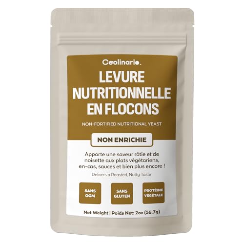 Coolinario Levure Nutritionnelle Non Enrichie (56 g) Assaisonnement Végan au Goût Noisette | Riche en Protéines, Fibres & Minéraux | Pour Snacks, Sauces &...