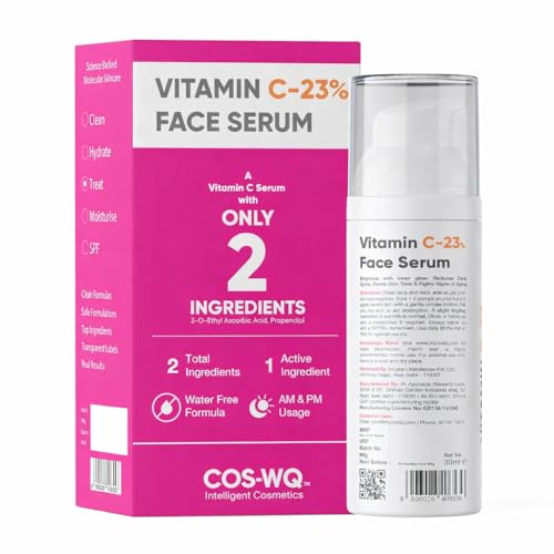 Generic COS-WQ Vitamin C Face Serum (1 fl oz) – Lightweight Hydrating Facial Serum with Stable Vitamin C – Smooth & Bright-Looking Skin for All Skin Types