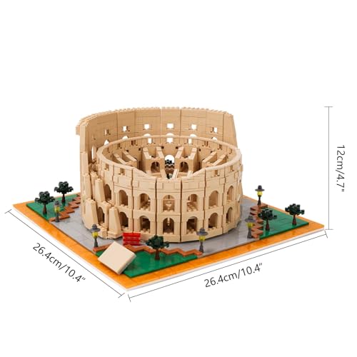 Roman Block Set LULUFUN Building Block Set, Roman Colosseum Architecture Model Blocks ...