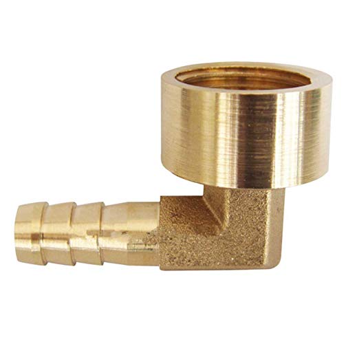 Raccordo A Gomito 90° In Ottone Per Tubo – Filettatura Femmina BSP 1/2 – Adattatore Per Tubo 8 Mm – Connettore Idraulico