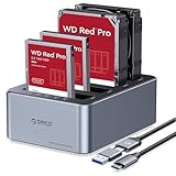 ORICO HDD ケース 4台 20TB*4 オフラインクローニング機能付き HDD スタンド USB 3.2 Gen 1 5Gbpsの転送速度 アルミ HDD ケース 3.5インチ 2-in-1データケーブル付属 SATA 2.5/3.5インチSSD/HDD用 ハードディスクケース 6646C3-C
