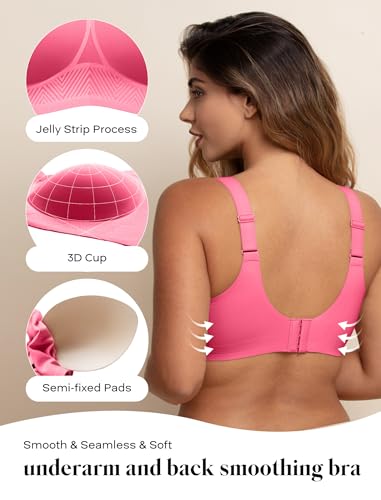 Image of COMFELIE Wireless Seamless Support Bralette Ultra-Comfort Sleep T-Shirt Bra for Large Breasts