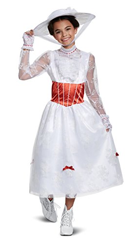 Disguise Disney Mary Poppins Deluxe Girls' Costume White Size/(4-6x)