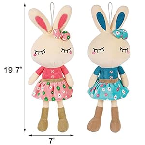 Setof2easterbunnyplushforkids183easterstuffedanimalbigrabbittoyscutebirthdaygiftsforboygirlpinkblue Urban Country Home Decor Set of 2 easter bunny plush for kids 183 easter stuffed animal big rabbit toys cute birthday gifts for boy girl pink blue urban country home decor