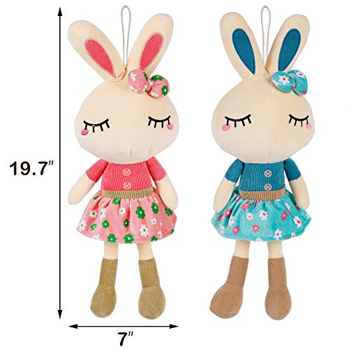 Setof2easterbunnyplushforkids183easterstuffedanimalbigrabbittoyscutebirthdaygiftsforboygirlpinkblue Urban Country Home Decor Set of 2 easter bunny plush for kids 183 easter stuffed animal big rabbit toys cute birthday gifts for boy girl pink blue urban country home decor