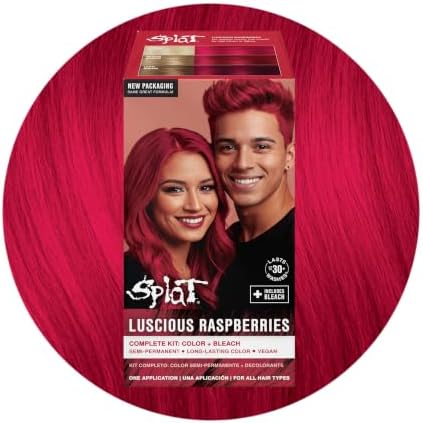 Splat Luscious Raspberries Semi Permanent Hair Dye Kit with Bleach