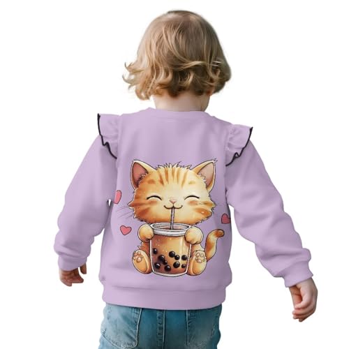 Sweatshirts for Girls Cute Long Sleeve Tops for Toddler Girls Crewneck Pullover Active Play Clothes Outfits2