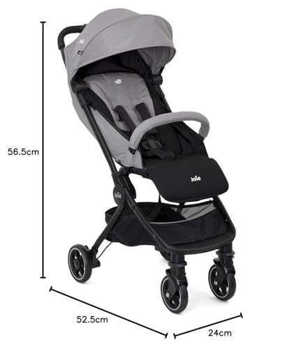 Joie 'Pact Lite' City kinderwagen grijs flanel met regenhoes en reistas - Afbeelding 6