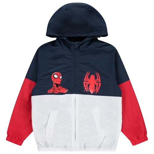 Marvel Spiderman Boys Hooded Kids Windbreaker Jacket - Lightweight & Durable Boys Windbreaker Jacket with Hood - Nylon Fabric2