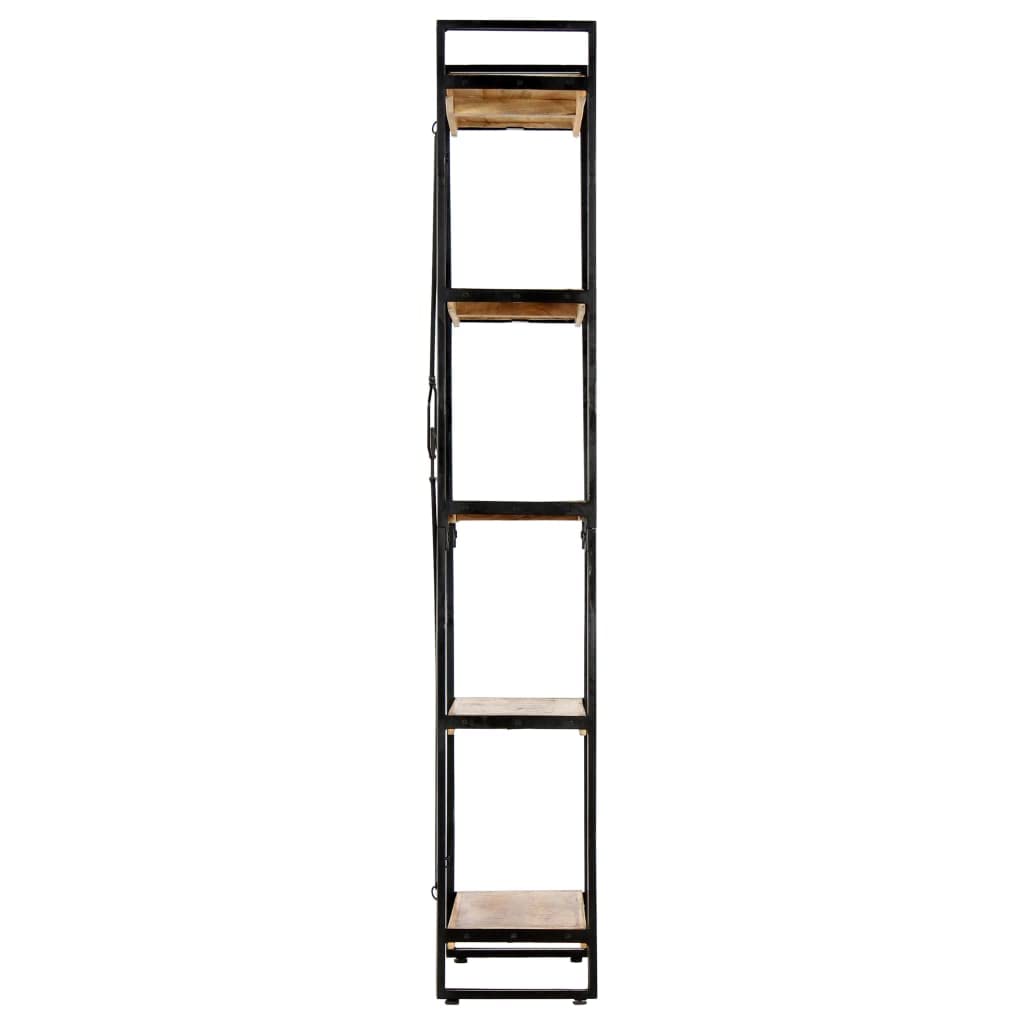 vidaXL Estantería de 5 Niveles Estante Librerías Almacenaje Mostrador Organizador Salón Oficina Hogar Dormitorio Cocina 60x30x180 cm Madera Maciza de Mango