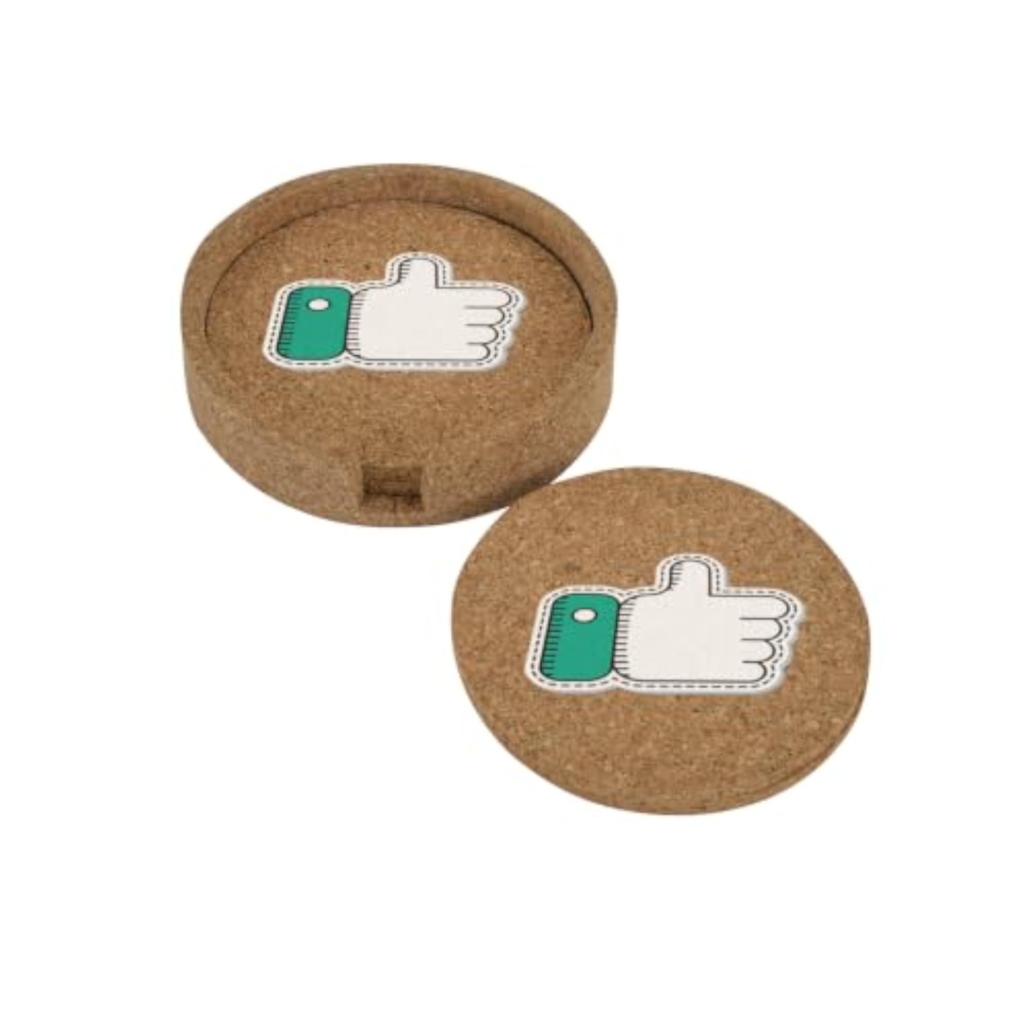 Printed Cork Coaster Set of 4, Design 33