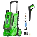 Electric Pressure Washer - Power Washer Electric Powered Washer with 25 FT Hose 4 Interchangeable Nozzle & Foam Cannon, for Cars, Patios, and Floor Cleaning, 4000 PSI 2.6 GPM