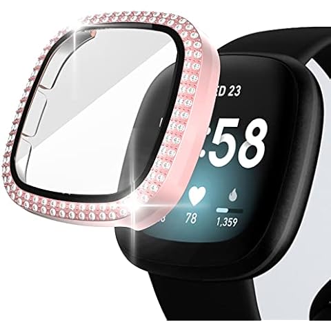 Funda Miimall con Protector de Pantalla para Fitbit Versa 3/Sense Cover
