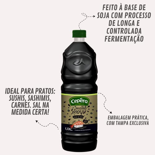 Molho Shoyu Cepêra Sem Glúten Em Garrafa 1.01 L