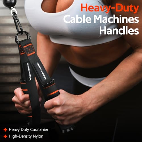 Image of RENRANRING Gym Exercise Handles, Replacement Handle Attachments for Cable Machine Pulleys, Resistance Band and Strength Trainer, Pull Down Workout Accessories, Home Gym Add On Equipment