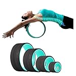 Back Roller Wheel- Foam Padded Back Stretcher Wheel with Center Spine Cradle-Back Pain & Stretching- Deep Tissue Massage Roller (Set of Four)