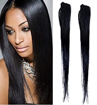 Image of Single Clip Side Cover Up Human Hair Clip In Hair Patch Extension For Women And Girls