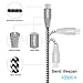 Fasgear USB C to Micro B Cord, 1 Pack Nylon Braided Metal Connector Type C 3.0 to Micro B Cable 1ft, Fast Charge Sync Compatible with to-Shiba Canvio, Westgate, Seagate, Galaxy S5 Note 3 (Gray)