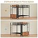 Itaar Metal Bunk Bed Twin Over Twin with Hall Tree, Power Outlet, LED Bunk Bed with 4 Storage Drawers, Bed with Safety Guardrail & Ladders, No Box Spring Needed, Easy Assembly, Rustic Brown
