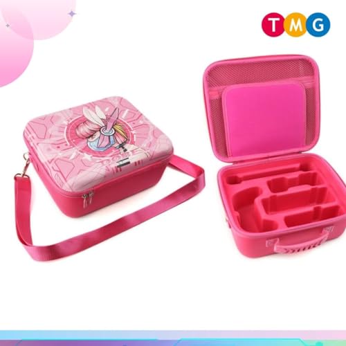 Image of TMG Portable Hard Shell Nintendo Switch Case Compatible with Nintendo Switch /Switch OLED Model, Designer Series Travel Storage Bag for Switch Console Pro Controller Accessories-Pink