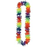 Hawaiian Summer Luau Party Tinsel Lei Accessory, 1 Piece, Made from Plastic, rainbow, 40