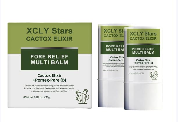 2Pack Pore Relief Multi Balm Stick – Instant Cooling & De-Puffing, Pore Tightening, Helps Reduce the Look of Puffy Skin & Enlarged Pores, Face & Eye Skincare Balm Stick -A