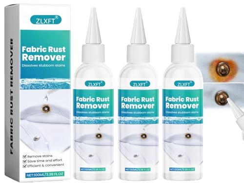 Quitamanchas de Óxido de la Lavandería,3pcs Quitamanchas de Óxido para Telas,Fabric Rust Remover,Removedor de Manchas de Óxidos de Tela,Removedor de Óxid de Tela,Quitamancha de Óxid para Ropa