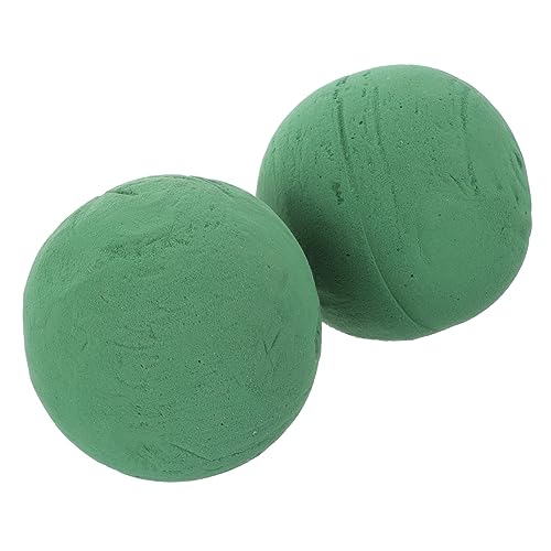 BEBEMOKO DIY Sphere Flower Foams Balls 2 Round Wet Floral Foam Balls for Flower Arrangements Garden Decor Wedding