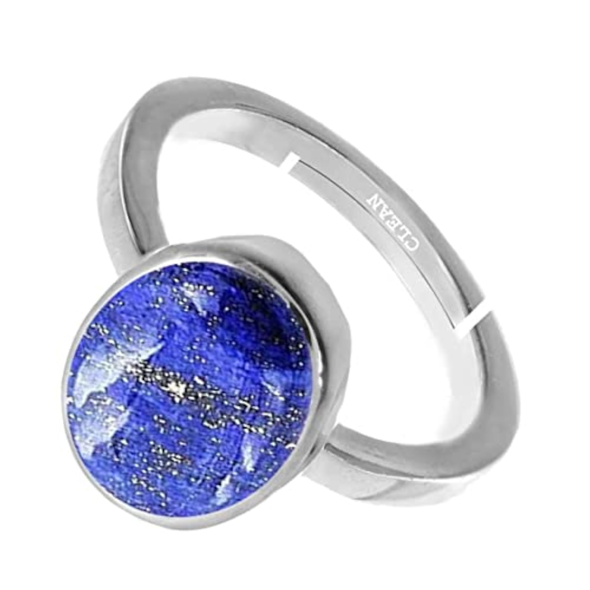 Women's Lapis Lazuli Adjustable Ring, 925 Sterling Silver