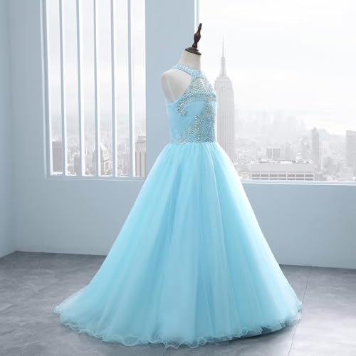 Tulle Flower Girl Dress for Wedding Ball Gown Princess Pageant Dress Birthday Party Gowns3