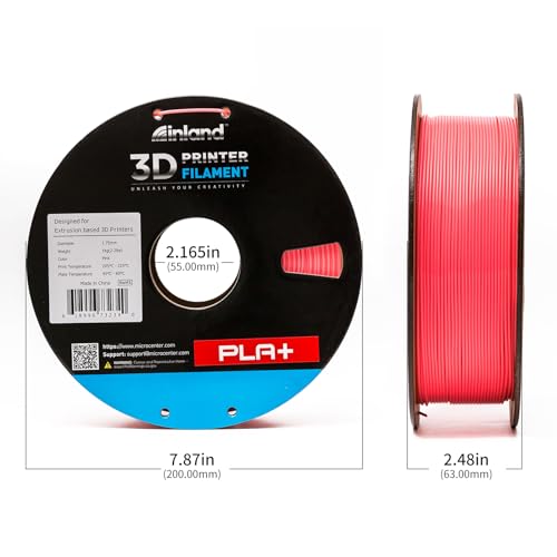 Image of INLAND Micro Center PLA+ 3D Printing Filament 1.75mm - PLA Pro Dimensional Accuracy + /- 0.03 mm - 1kg Cardboard Spool (2.2 lbs) (1 Pack Pink, 1.75mm)