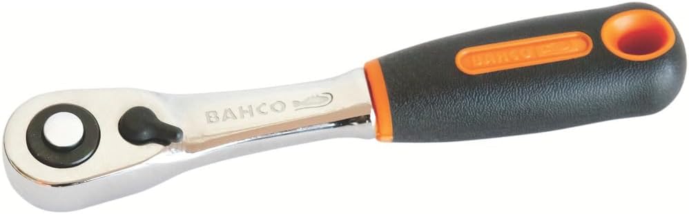 Bahco 7750SL BH7750SL Reversible Ratchet with 80 Teeth/5 Degree Action Angle, Silver/Black/Orange, 3/8-Inch