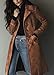 utcoco Womens Long Suede Trench Coat Single Breasted Leather Trench Overcoat with Pocket (X-Large, Brown)