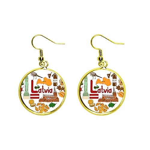 Pendientes de Letonia dorados el regalo de joyería ideal