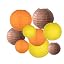 Orange, Yellow, Brown
